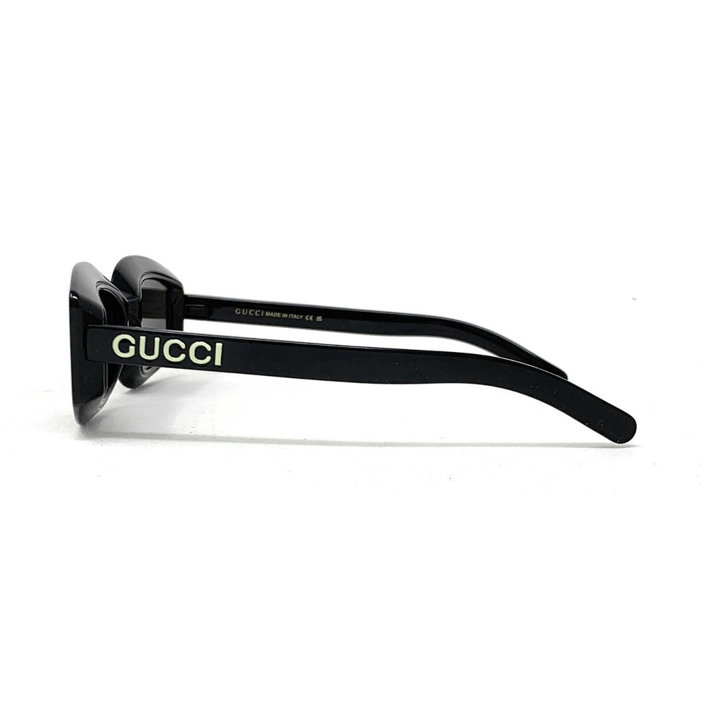 GUCCI Women's Sunglasses GG1718S 001 Shiny Black Oval 51mm - Picture 4 of 6